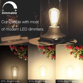 img 1 attached to 💡 SEO-optimized Dimmable Filament LED Bulb with Equivalent Brightness by Ledmundo