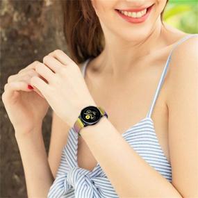 img 2 attached to 📱 JOHIPI Совместимо с Samsung Galaxy Watch 4 40 мм 44 мм / Watch 4 Classic 46 мм 42 мм / Active 2 / Watch 42 мм / Watch 3 41 мм / Active 40 мм Ремешки, Цветной 20 мм Стальная сетчатая петля для женщин и мужчин