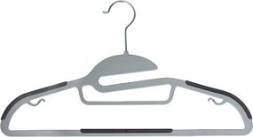 img 3 attached to 👕 Simplify 8 Pack Ultimate Non-Slip Hangers for Shirts, Pants, Ties, Dresses - Light Grey Perfection