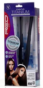 img 2 attached to 🔴 Red KISS Titanium Flat Iron, 1/2-inch