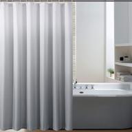 🚿 grey gradient textured fabric bath shower curtain - ombre shower curtains with 12 hooks, 70 x 72 inch logo