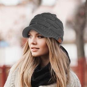 img 3 attached to 🧢 Stylish C.C Hatsandscarf Exclusives Women's Ribbed Knit Hat with Brim - YJ-131 & YJ-2023