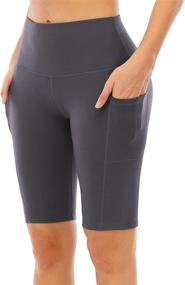 img 4 attached to ATHVOTAR Shorts Pockets Spandex Control Sports & Fitness in Team Sports