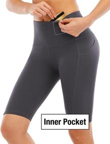 img 2 attached to ATHVOTAR Shorts Pockets Spandex Control Sports & Fitness in Team Sports