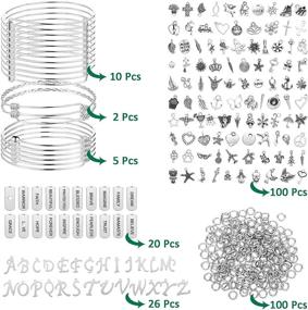 img 2 attached to Все-в-одном набор для создания браслетов со шармами DIY: 363 детали для изготовления украшений - браслеты, браслеты-бэнглы, шармы, подвески и замочки