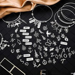 img 3 attached to All-in-One Charm Bracelet DIY Kit: 363 Pieces for Jewelry Making - Bracelets, Bangles, Charms, Pendants, and Jump Rings