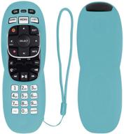 protective silicone remote cover for directv rc70 rc70h rc71 rc71h rc72 rc73 and rc73b remote control washable anti-lost remote case with remote loop (glow in dark blue) logo