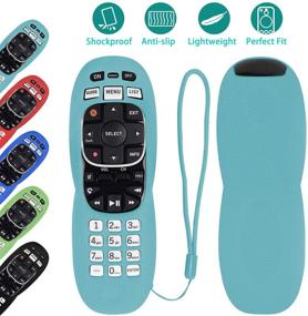 img 3 attached to Protective Silicone Remote Cover For DirecTV RC70 RC70H RC71 RC71H RC72 RC73 And RC73B Remote Control Washable Anti-Lost Remote Case With Remote Loop (Glow In Dark Blue)