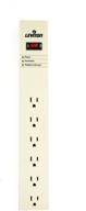 💡 leviton 5100-s15 surge protected 6-outlet strip with switch - general duty, 15a, 120v, 15ft cord, beige logo