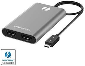 img 3 attached to Sabrent адаптер Thunderbolt 3 с двумя портами DisplayPort - Подключает два монитора 4K 60 Гц на Mac и выбранные системы Windows (TH-3DP2)