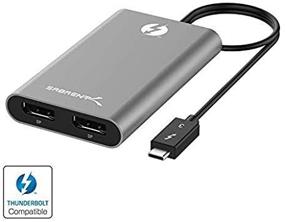 img 1 attached to Sabrent адаптер Thunderbolt 3 с двумя портами DisplayPort - Подключает два монитора 4K 60 Гц на Mac и выбранные системы Windows (TH-3DP2)