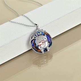 img 2 attached to ONEFINITY Sterling Necklace Crystal Pendant: Dazzling Jewelry for Girls