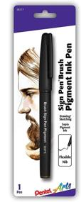 img 3 attached to 🖋️ Кистевая ручка Pentel Arts Sign Pen Brush с сепиевой пигментной чернилами - 1 упаковка (SESP15BPSP)