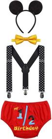 img 3 attached to 🎉 Stylish Birthday Christmas Adjustable Suspenders - Perfect Boys' Gentleman Accessories