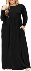 img 4 attached to BISHUIGE Womens Sleeve Casual Pockets Women's Clothing for Dresses