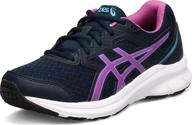 asics running shoes marigold orange girls' shoes in athletic logo