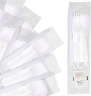 🍽️ stock your home 250 count plastic cutlery packets with salt & pepper- wrapped cutlery for take out, delivery & restaurants logo