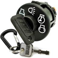 🔑 john deere la105 la110 la120 la125 la130 la135 la140 la145 la150 la155 la165 la175 hd switch starter ignition switch - includes 1 umbrella key, 1 steel key, and free carabiner logo