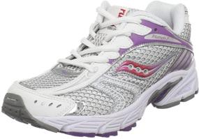 img 4 attached to Saucony Triumph Running Little Silver Girls' Shoes and Athletic
