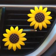 🌻 2xpack sunflower car accessories: charming air freshener & decorative clip for girasoles lovers! logo