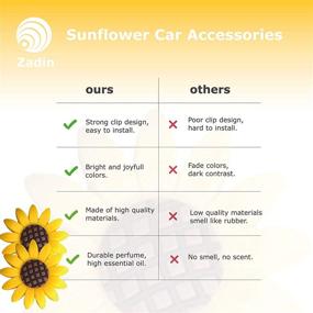 img 3 attached to 🌻 2xPACK Sunflower Car Accessories: Charming Air Freshener & Decorative Clip for Girasoles Lovers!