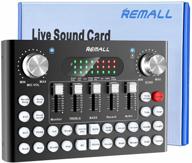 v8 sound card: remall live sound effects machine with voice changer & bluetooth podcast equipment bundle logo