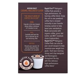 img 1 attached to ☕ Keto Caramel Macchiato High Performance Coffee Pods - Energy Support, Metabolism Boost, Weight Loss Diet, Single Serve K Cup, Brown, 16 Count