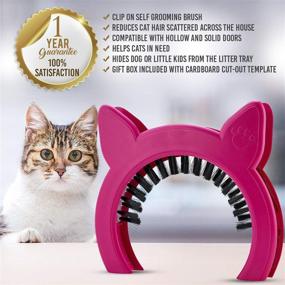 img 2 attached to 🐾 PAWSM Interior Cat Door with Brush, Concealed Litter Tray, Easy DIY Setup, Secure Installation in Minutes, Fits Cats Up to 20lbs, No Training Required