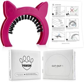 img 3 attached to 🐾 PAWSM Interior Cat Door with Brush, Concealed Litter Tray, Easy DIY Setup, Secure Installation in Minutes, Fits Cats Up to 20lbs, No Training Required