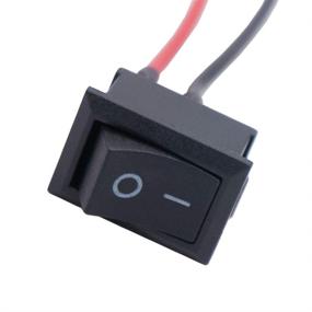img 3 attached to 🧰 10Pcs Twidec Rocker Switch AC 6A/250V 10A/125V SPST 2 Pins 2 Position ON/Off Car Boat Square Black Toggle Rocker Switch with Pre-soldered Wires - Quality Assurance for 1 Year - KCD1-X-F