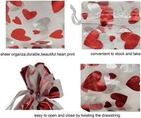 img 2 attached to ❤️ Ankirol 100pcs Red Heart Organza Bags: Romantic Valentine's Day Wedding Favor Bags, 5x7 inch