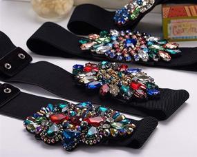 img 1 attached to 🌸 Dorchid Rhinestone Multicolor Multi Nightingale Women's Belt Accessories