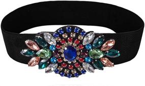 img 4 attached to 🌸 Dorchid Rhinestone Multicolor Multi Nightingale Women's Belt Accessories