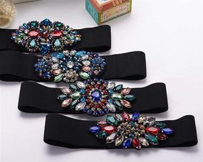 img 2 attached to 🌸 Dorchid Rhinestone Multicolor Multi Nightingale Women's Belt Accessories