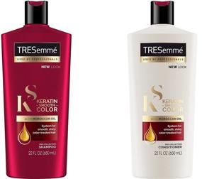 img 1 attached to Шампунь и кондиционер TRESemmé Keratin Smooth Color с маслом марокканского аргана - 22 унции (650 мл), набор из 2 шт.