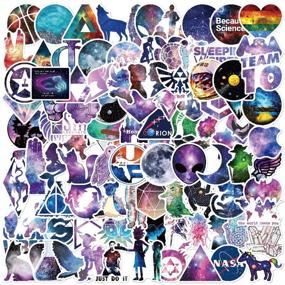 img 4 attached to 🌌 100 pcs/Pack Galaxy Style Stickers: Variety Vinyl Car Sticker Motorcycle Bicycle Luggage Decal Graffiti Patches Skateboard Stickers for Laptop, Kid and Adult