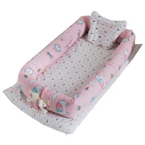 img 4 attached to 👶 Portable Infant Lounger Nest for Co Sleeping: Ultra Soft Breathable Baby Sleeper with Pillow and Travel-Friendly Design - Perfect Baby Shower Gift (Party-Pink)