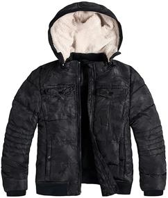 img 2 attached to Premium Boys Winter Coat Ski Jacket: Puffer Fleece Lined, Waterproof Camouflage, Warm Hooded Outerwear