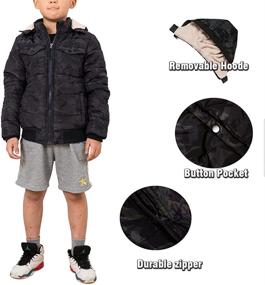 img 1 attached to Premium Boys Winter Coat Ski Jacket: Puffer Fleece Lined, Waterproof Camouflage, Warm Hooded Outerwear