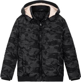 img 4 attached to Premium Boys Winter Coat Ski Jacket: Puffer Fleece Lined, Waterproof Camouflage, Warm Hooded Outerwear