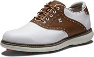 👞 footjoy men's traditions white brown: classic elegance and uncompromised comfort logo