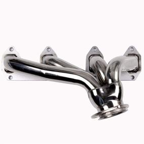 img 1 attached to High Performance Stainless Shorty Exhaust Manifold Header - Perfect Fit For Ford 330/360/390-428 Big Block FE HDSBBF330