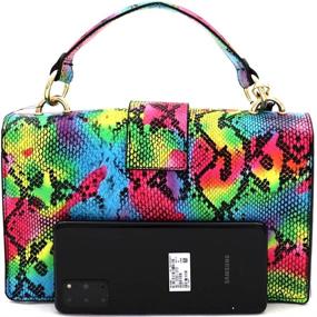 img 1 attached to Multicolor Shoulder Crossbody Stadium Top Handle Women's Handbags & Wallets in Shoulder Bags