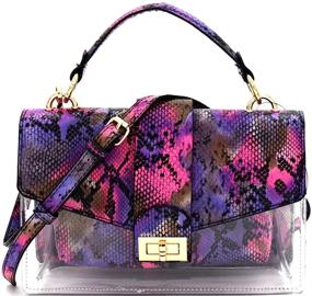 img 4 attached to Multicolor Shoulder Crossbody Stadium Top Handle Women's Handbags & Wallets in Shoulder Bags