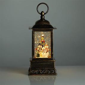 img 1 attached to 🎅 Magical Christmas Light-Up Snow Globe Lantern with Santa and Friends
