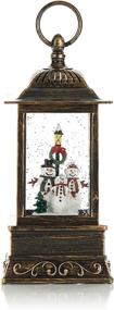 img 4 attached to 🎅 Magical Christmas Light-Up Snow Globe Lantern with Santa and Friends
