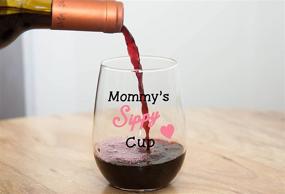 img 1 attached to 🍷 Mommy's Sippy Cup 15oz - Funny Wine Glass for Mom - Perfect Mother's Day, Birthday, or Gift Idea for Her