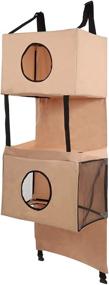 img 4 attached to 🐱 MiMu Door Hanging Cat Tower: Space-Saving Door Mount Cat Condo and Playhouse for Climbing and Playtime!