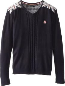 img 2 attached to 👕 Biaggio Londoner Sweater for Boys - V Neck Style