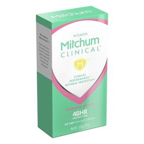 img 1 attached to 🌸 Mitchum Women Clinical Soft Solid Antiperspirant Deodorant, Powder Fresh, 1.6oz (Single Pack)